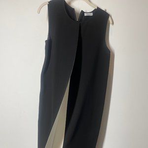 Vince  Midi Sheath Black and White Split Dress 34460 Sz. 4
